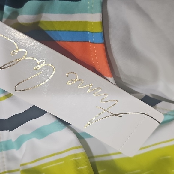 Anne Cole Multi Color Tankini Striped Swim Set, Size XS - Picture 6 of 7